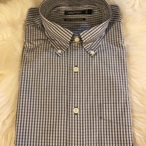 New Nautica plaid dress shirt men’s size large